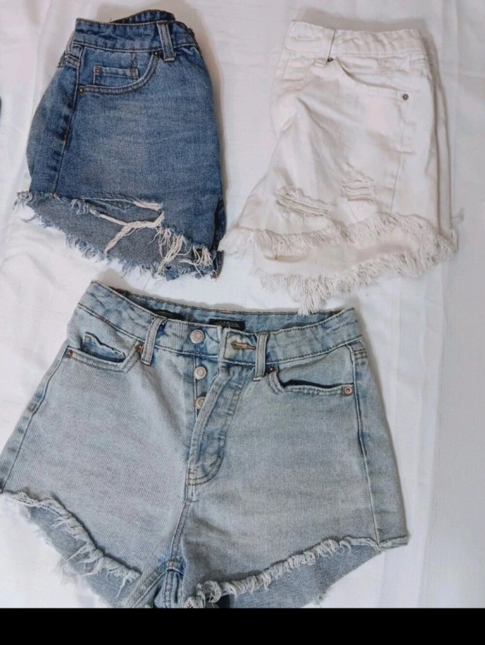 Wild Fable Distressed Denim Jean Shorts Bundle 100% Cotton Size 00 High Rise 3pr